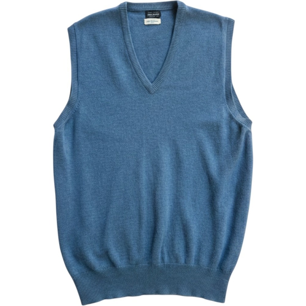 Vintage Brooks Brothers Lambswool Sweater Vest 44 V Neck Made in England Ivy L